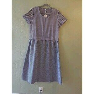 Made With Love,  2 Way Stripe  Dress 1 Piece Sz Large NWT